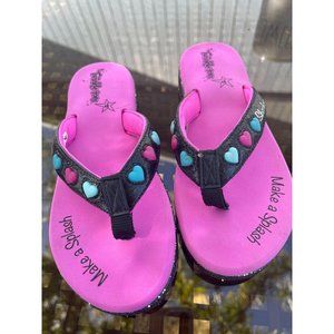 Skechers girls sandls twinkle toes pink light up